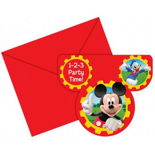 Disney Mickey Mouse Clubhouse Party Invitations x 6 - Children's Party Supplies