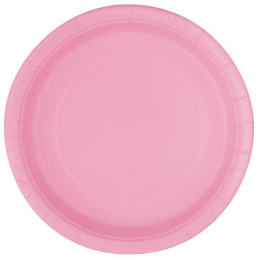 Lovely Light Pink 7in Paper Plates Pk 8
