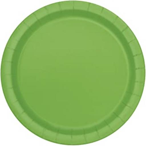 Lime Green Paper Plates 8pcs
