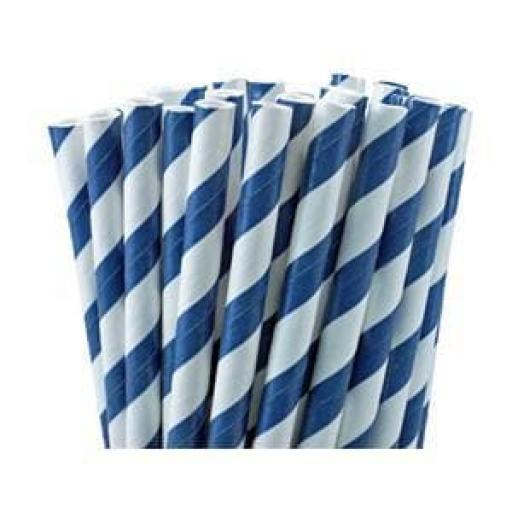 Striped Compostable Straw 190mm