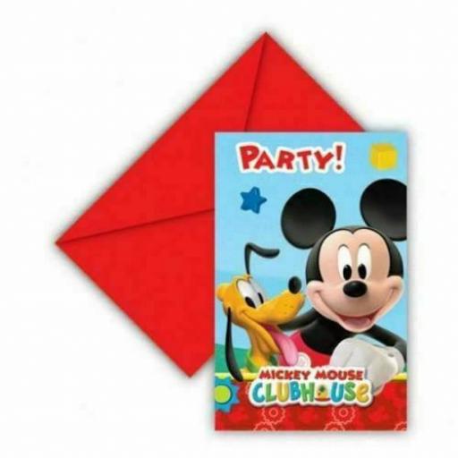 Disney Mickey Mouse Playful Clubhouse 6 Pack Party Invitations