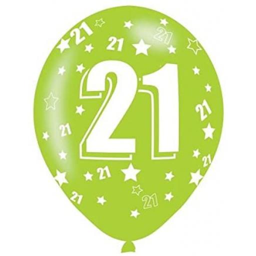 21st Birthday Latex Balloon