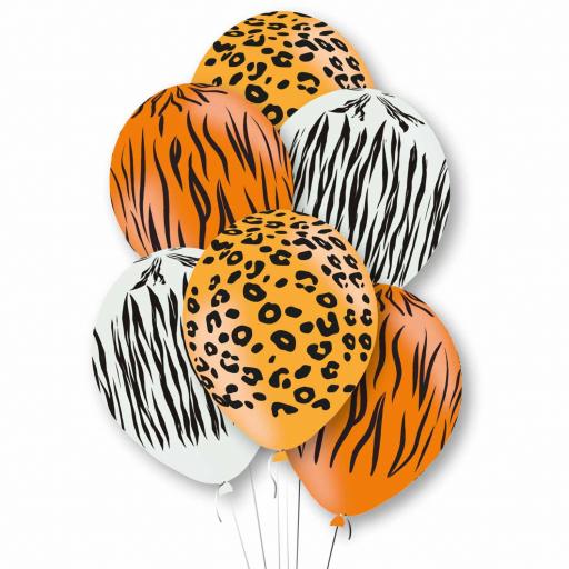 Animal Print Mix Latex Balloons 11"