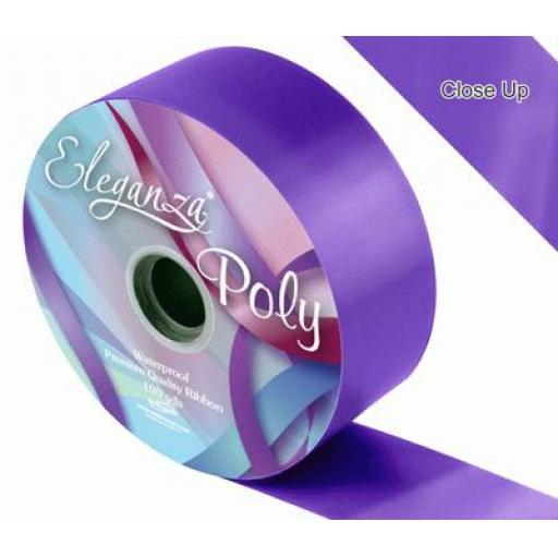 Eleganza Poly Ribbon 50mm x 91m (100yds) Purple