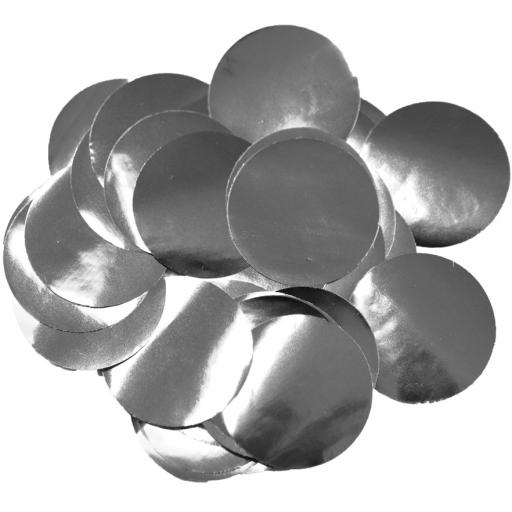 Silver Metallic Foil Confetti 25mm x 14g
