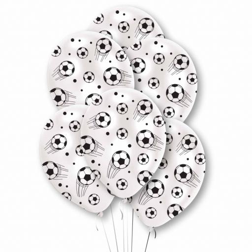 Football White Latex Balloons 11"