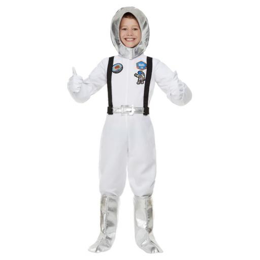 Out of Space Astronaut Costume, White M 7-9