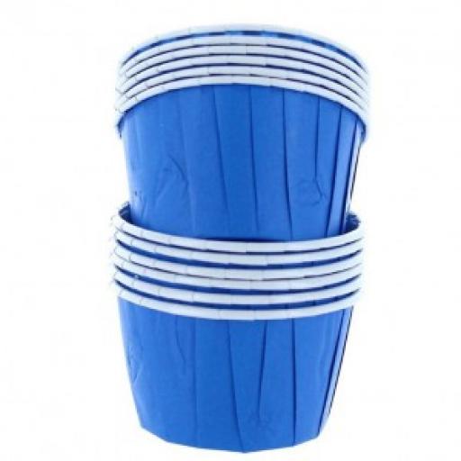 12 Blue Baking Cups