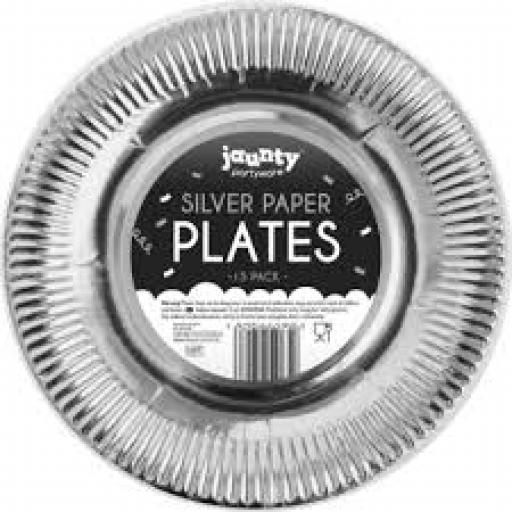 Silver Paper Plates 15pk