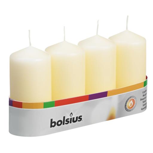 Bolsius Pillar Candle Ivory 100/48 Tray 4