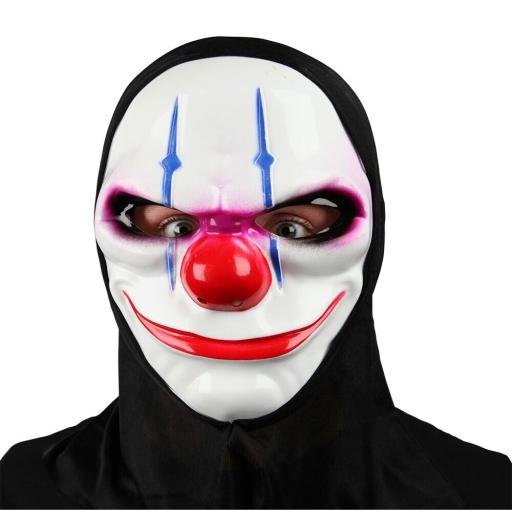 Freaky Clown Halloween Mask With Hood