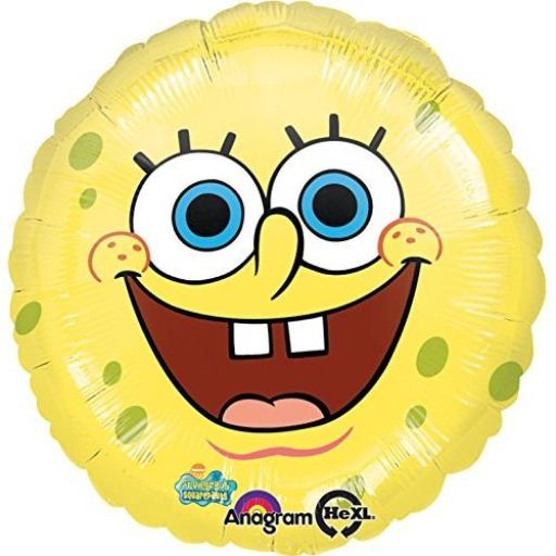 18" SpongeBob Round Face Smiles Balloon