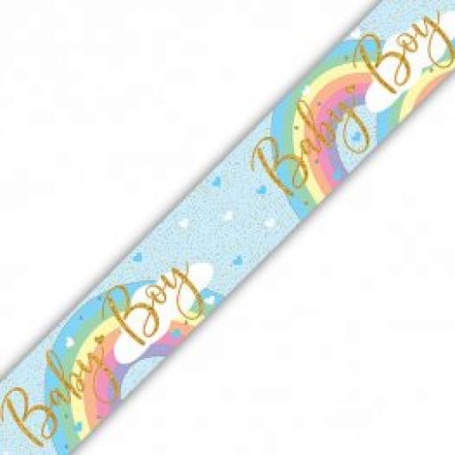 Baby Boy Holographic Banner 2.7m Lengh