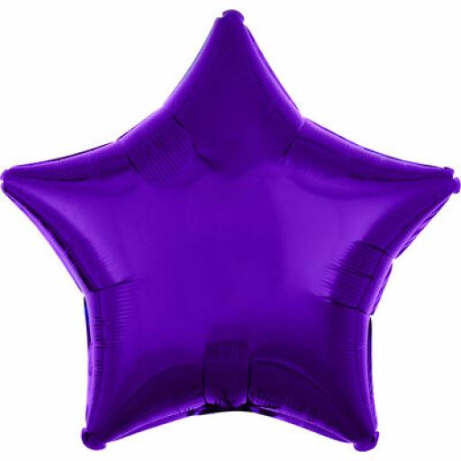 18 Inch Purple Star Helium Balloon