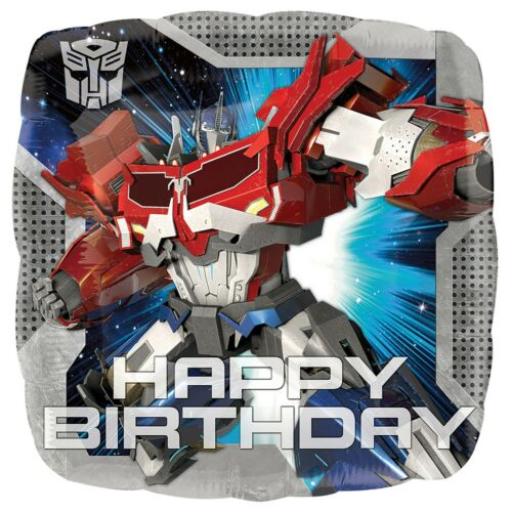 18'' Happy Birthday Transformers Foil Balloon