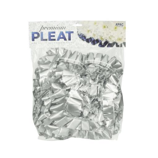 Premium Pleat Ribbon Silver