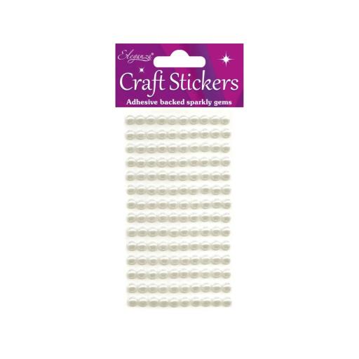 Stickers 6mm x 140 Pearls Ivory
