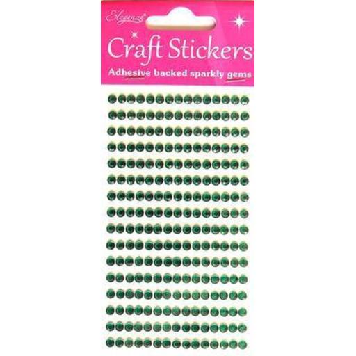Stickers 4mm 240 gems Green