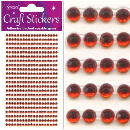 Stickers Gems Red 3mm