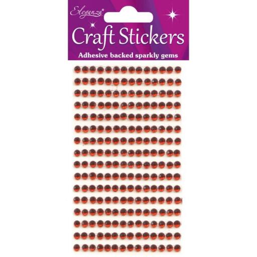 Stickers 4mm 240 gems red