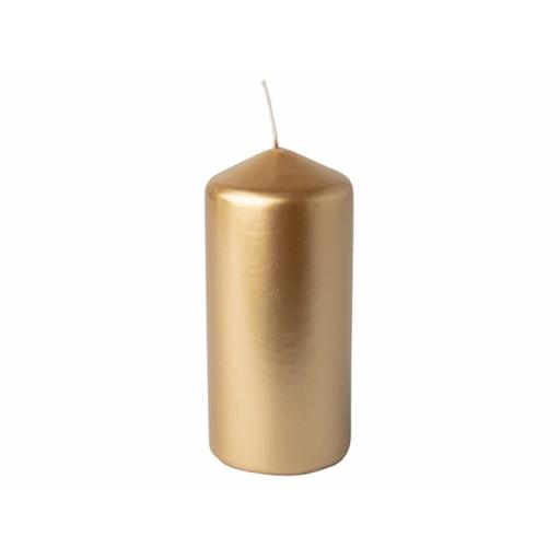 Pillar Candle 60mm 130mm Gold Metallic