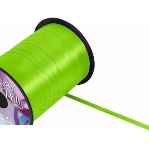 Eleganza Poly Curling Ribbon 5mm x500yds No.14 Lime Green