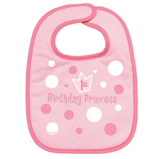 First Birthday Princess Fabric Bibs