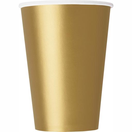 14ct Gold Paper Cups 9 Oz