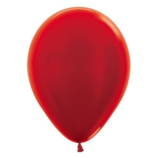 Metallic Solid Red Latex Balloons 12"/30cm - 50 PC