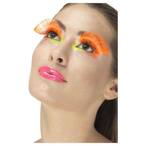 80s Polka Dot Eyelashes, Neon Orange