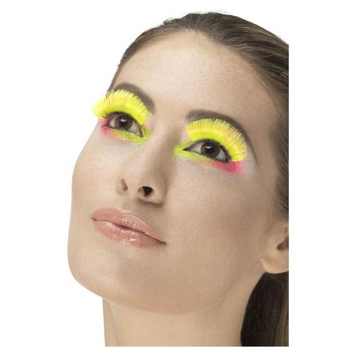 80s Party Eyelashes, Neon Yellow