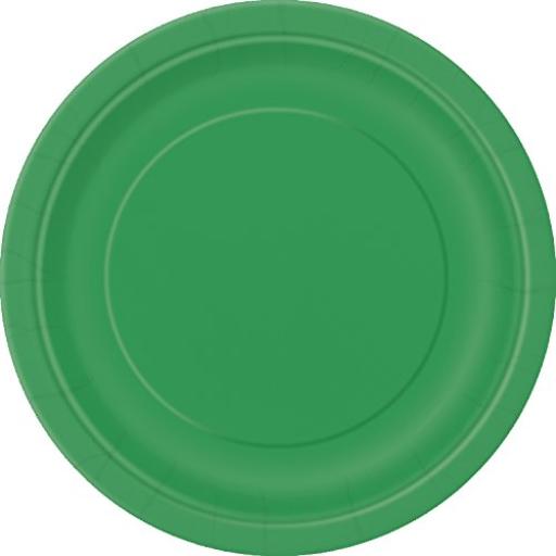 Emerald Green Paper Plates 8pcs