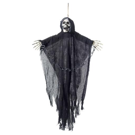 Hanging Reaper Skeleton Decoration, Black