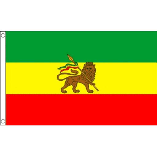 Flag of Ethiopia with Lion (Rasta)