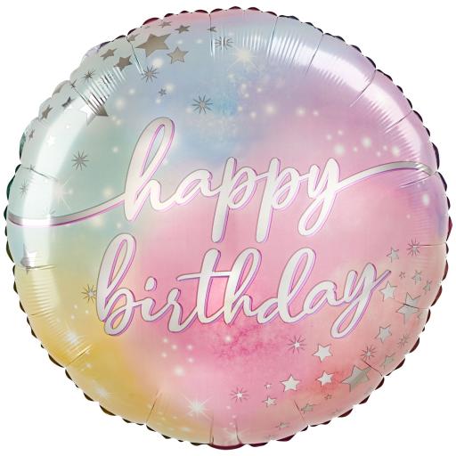 Luminous Birthday Jumbo XL Foil Balloons 28"/71cm w x 28"