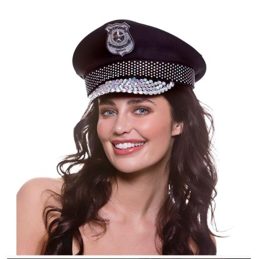 Deluxe Cop Hat w/ Diamantes