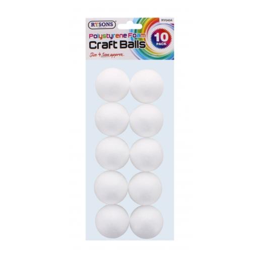 Polystyrene Foam Craft Balls 10 Pack