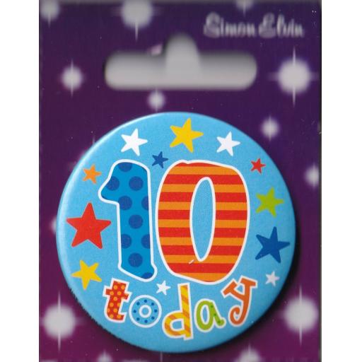 For Boy 10th Birthday Badge