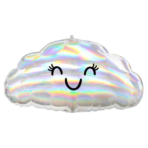 Iridescent Cloud  Shape Holographic Foil Balloons 23in
