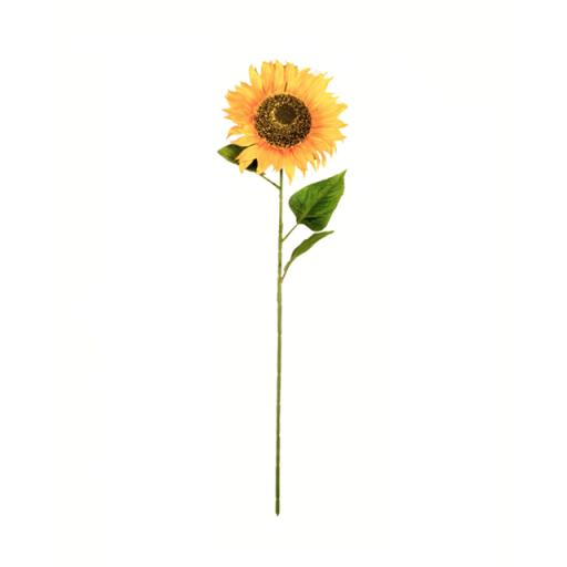 Single Faux Silk Sunflower Stem