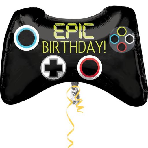 31" Shape Game Controller Birthday Holographic Foil Balloon