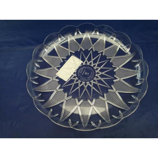 Clear Round Plastic Serving Tray 36 Cm serving shering For Party