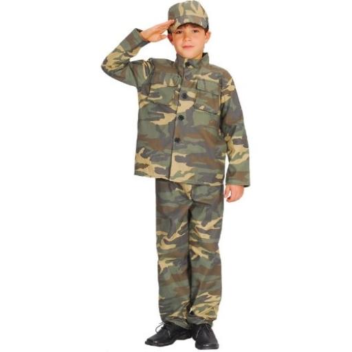 Age 8-10 Action Commando Costume