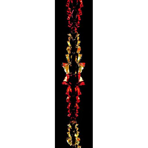 2.7M x 20cm 6 Section Christmas Foil Garland - Red & Gold