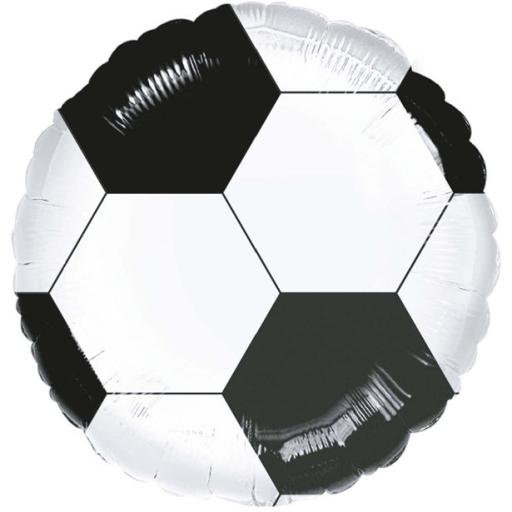 Football Black & White Foil Balloon - 18"