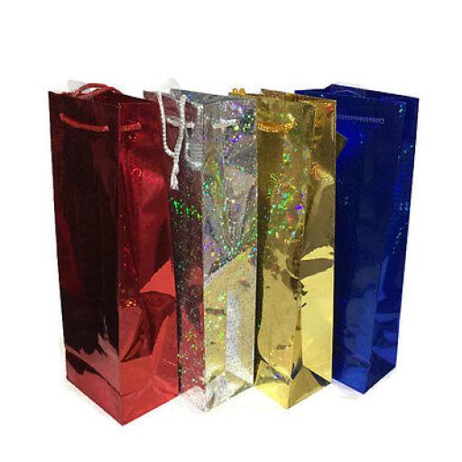 Holographic Bottle Paper Gift Bag