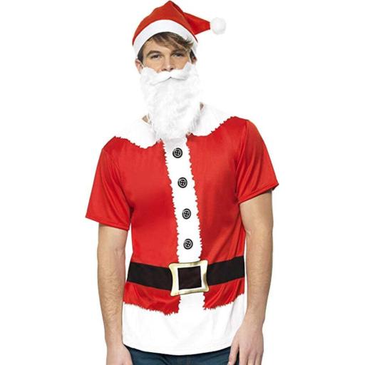 Santa Instant Kit printed T-Shirt, Hat and Beards