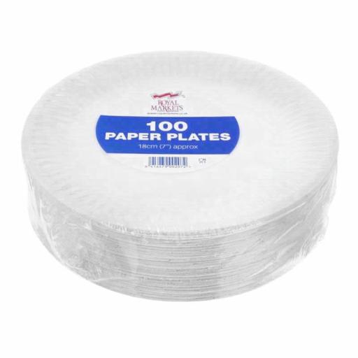 7 Inch Paper Plates 100 Pk