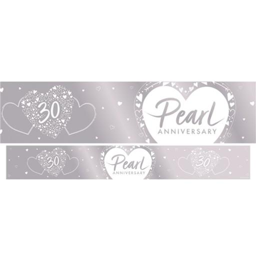 Pearl Wedding Anniversary Foil Banner - 2.7m