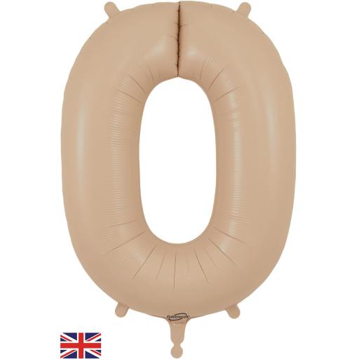 34" Number 0 Nude Matte Balloon